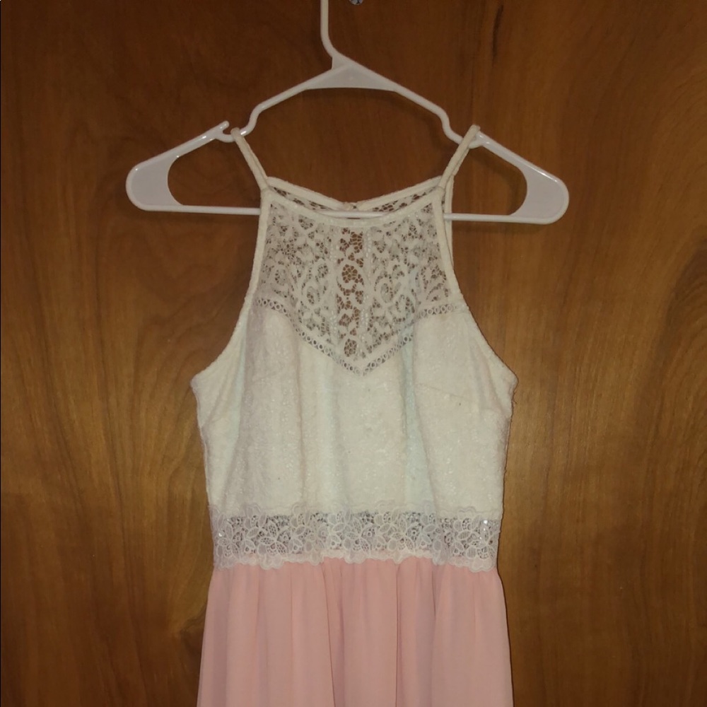 White and Pink Dress